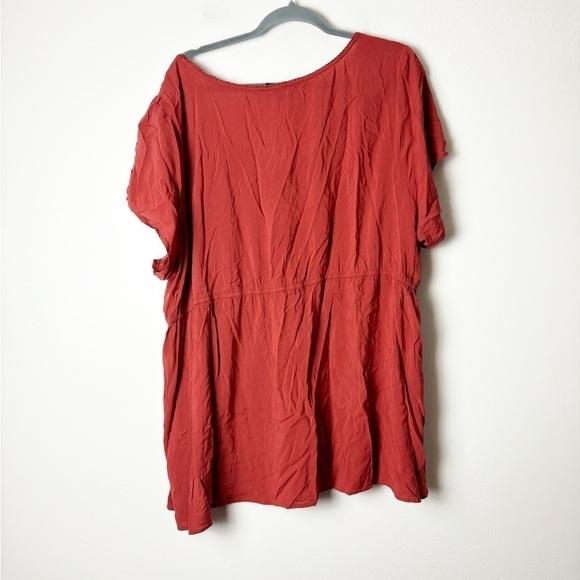 TORRID • Women’s Babydoll Challis Sweetheart Top in Chili Oil Size 4X - Picture 4 of 8